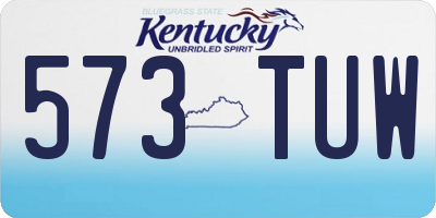 KY license plate 573TUW
