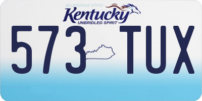 KY license plate 573TUX