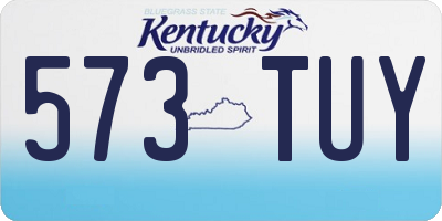 KY license plate 573TUY