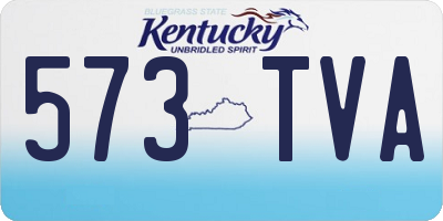 KY license plate 573TVA