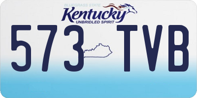 KY license plate 573TVB