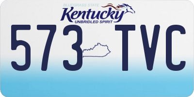 KY license plate 573TVC