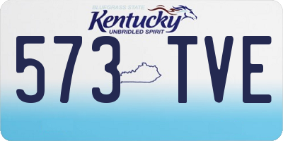KY license plate 573TVE