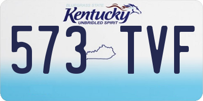 KY license plate 573TVF