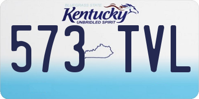 KY license plate 573TVL