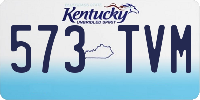KY license plate 573TVM