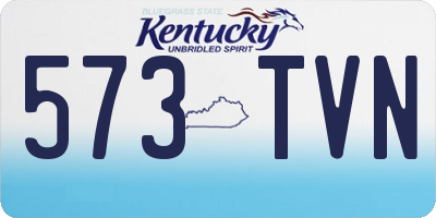 KY license plate 573TVN