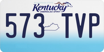 KY license plate 573TVP