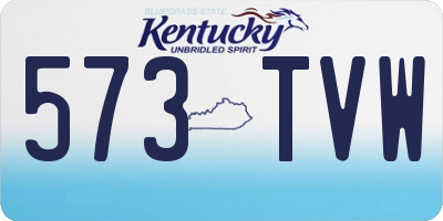 KY license plate 573TVW