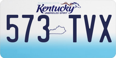 KY license plate 573TVX