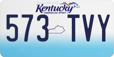 KY license plate 573TVY