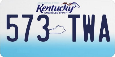 KY license plate 573TWA