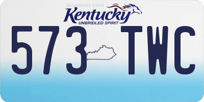 KY license plate 573TWC