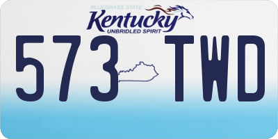 KY license plate 573TWD
