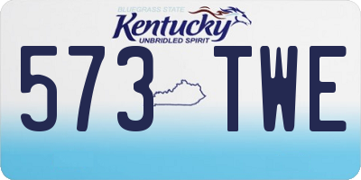 KY license plate 573TWE
