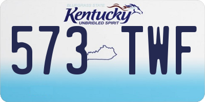 KY license plate 573TWF