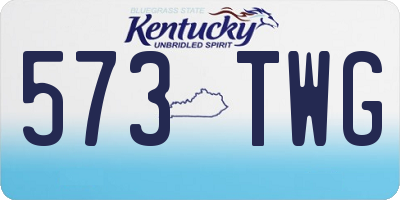 KY license plate 573TWG