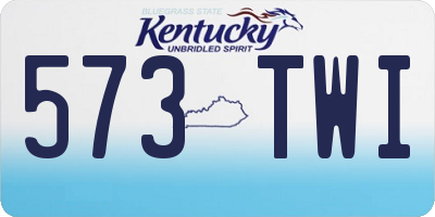 KY license plate 573TWI