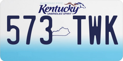 KY license plate 573TWK