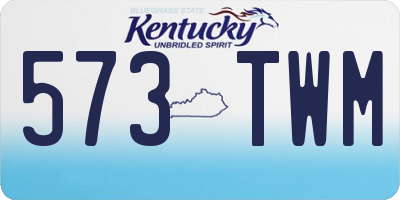 KY license plate 573TWM