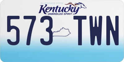 KY license plate 573TWN