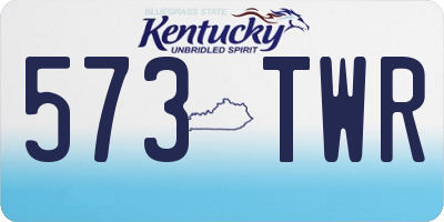 KY license plate 573TWR