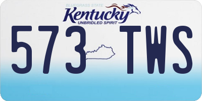 KY license plate 573TWS