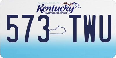 KY license plate 573TWU