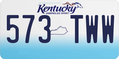 KY license plate 573TWW
