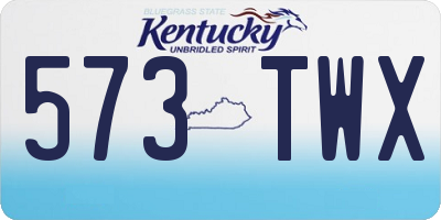KY license plate 573TWX