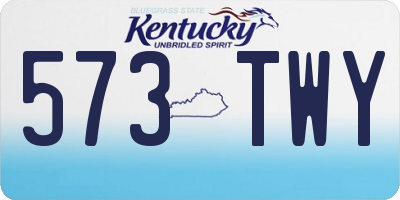 KY license plate 573TWY