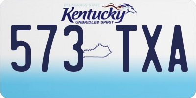 KY license plate 573TXA