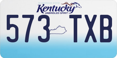 KY license plate 573TXB