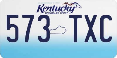 KY license plate 573TXC