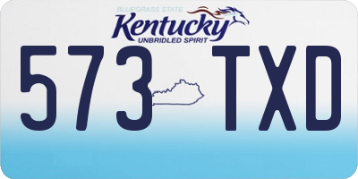 KY license plate 573TXD