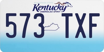 KY license plate 573TXF