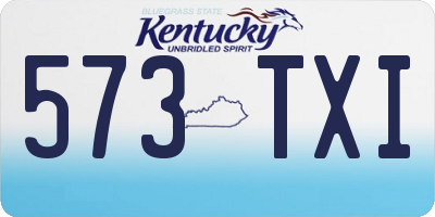 KY license plate 573TXI