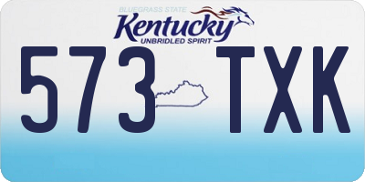 KY license plate 573TXK
