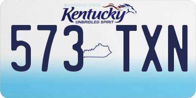 KY license plate 573TXN