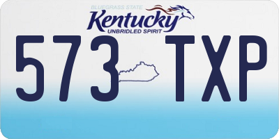 KY license plate 573TXP