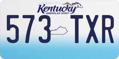 KY license plate 573TXR