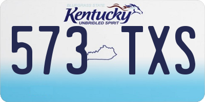 KY license plate 573TXS