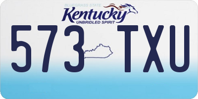 KY license plate 573TXU