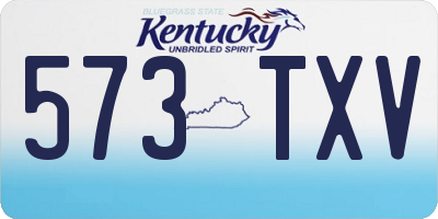 KY license plate 573TXV