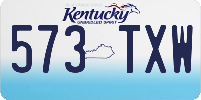 KY license plate 573TXW