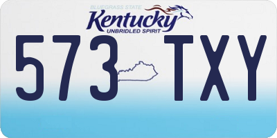 KY license plate 573TXY