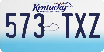 KY license plate 573TXZ