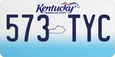 KY license plate 573TYC