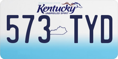 KY license plate 573TYD