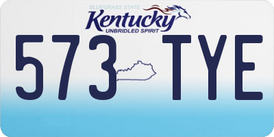 KY license plate 573TYE
